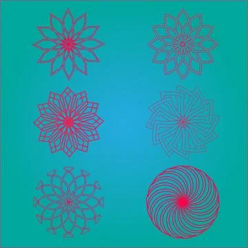 Circular vector art 库存插图