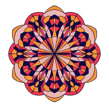 Circular vector pattern. Mandala round ornament. Stock Illustration
