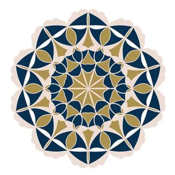 Circular vector pattern. Mandala round ornament. Stock Illustration