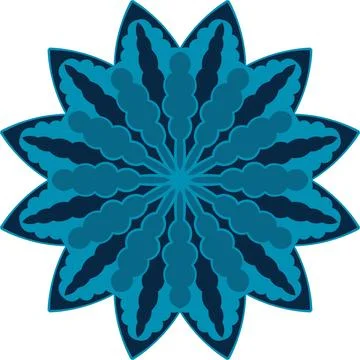 Circular vector pattern. Mandala round ornament. 스톡 일러스트