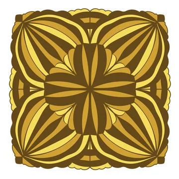 Circular vector pattern. Mandala round ornament. Stock Illustration