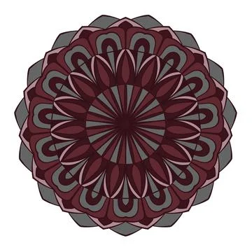 Circular vector pattern. Mandala round ornament. 스톡 일러스트