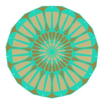Circular vector pattern. Mandala round ornament. Stock Illustration