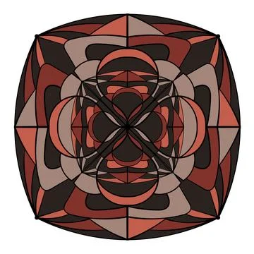 Circular vector pattern. Mandala round ornament. Illustrazione stock