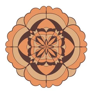 Circular vector pattern. Mandala round ornament. Stock Illustration
