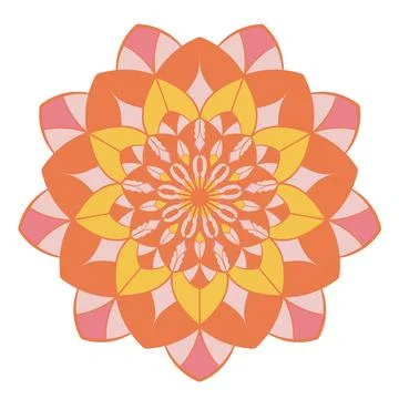 Circular vector pattern. Mandala round ornament. Stock Illustration