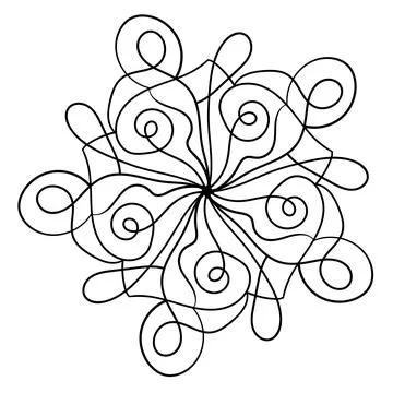 Circular vector pattern. Mandala round ornament. Illustrazione stock