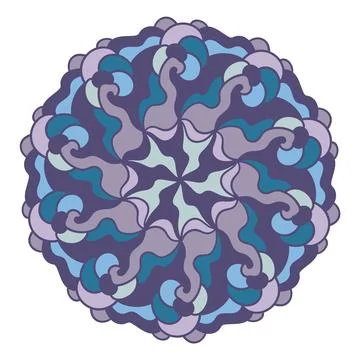 Circular vector pattern. Mandala round ornament. Illustrazione stock
