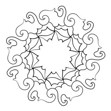 Circular vector pattern. Mandala round ornament. Illustrazione stock