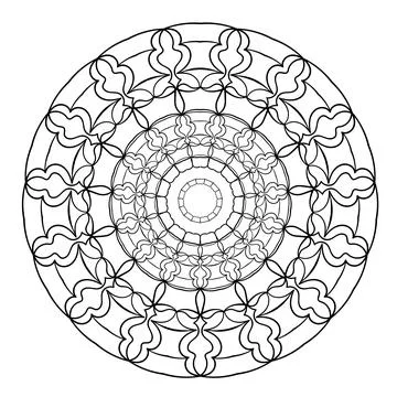 Circular vector pattern. Mandala round ornament. Illustrazione stock