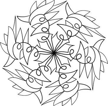 Circular vector pattern. Mandala round ornament. Illustrazione stock