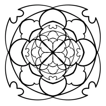 Circular vector pattern. Mandala round ornament. Stock Illustration