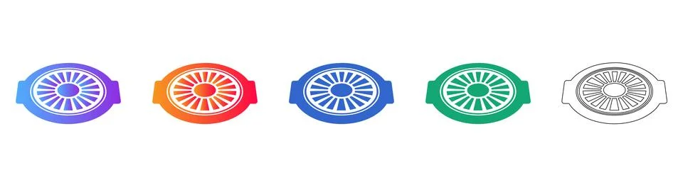 Circular Ventilation Grille Vector Icons Stock Illustration