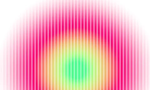 Circular vibrance in vertically refracted fluted texture a vivid abstract Stock Illustration