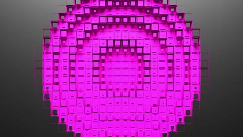 Circular voxel hole intro 스톡 동영상 156748734