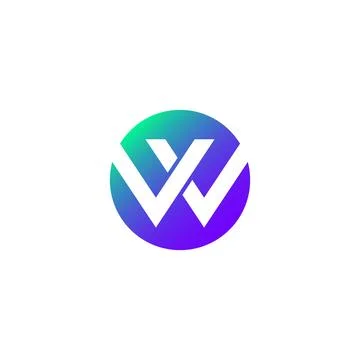 Circular W letter logo. Vector Stock Illustration
