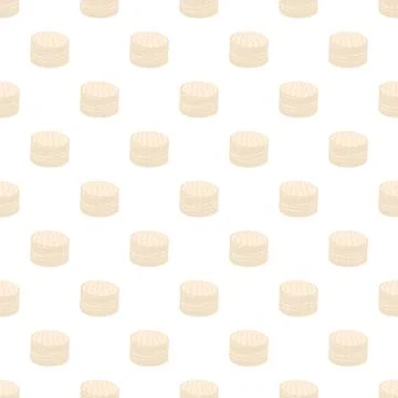 Circular wafels creating a sweet food seamless kitchen design Stock Illustration