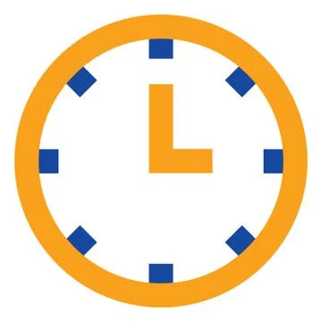 Circular Wall Clock Line Icon Stock Illustration