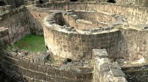 Circular wall vertical pan Stock Footage 34401611