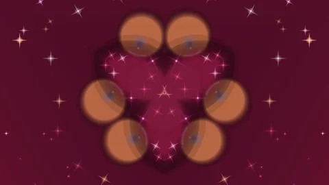 Circular warm orange dots form a glowing festive ring. Stock Footage 328703281