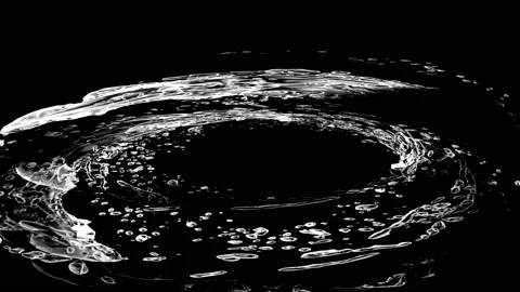Circular water flow in slow motion isolated Stock Footage 105241847
