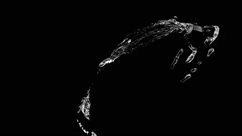 Circular water flow in slow motion isolated Stock Footage 105575935