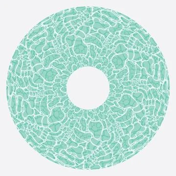 Circular Water Surface illustration Pattern Vector Illustrazione stock