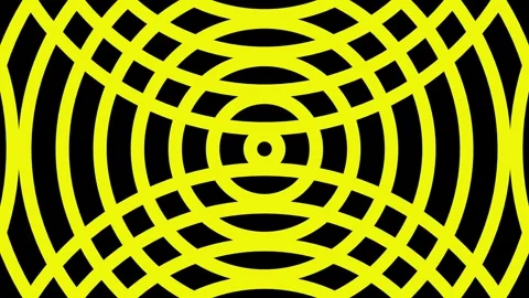 Circular Wave Interference Pattern Physics Concept Illustration Stock Footage 319759402