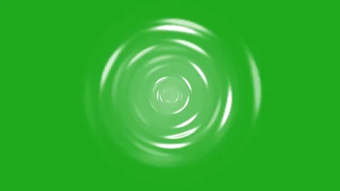 Circular Waves from the Center on Green Screen Background Stock Footage 320467770