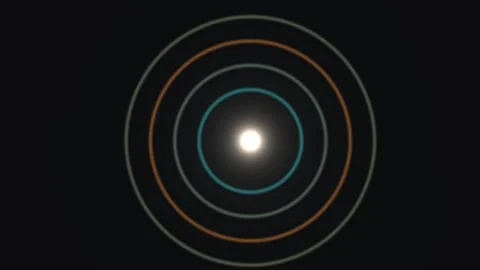 Circular waves forming around a light source at night 動画素材 338228874