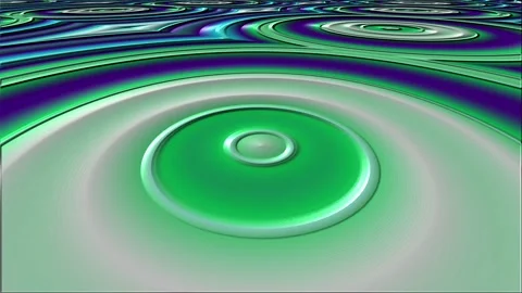 Circular waves of gray, green and blue shades Stock Footage 139860605