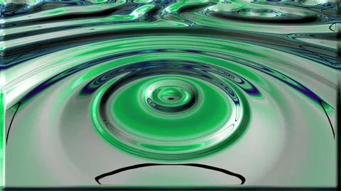 Circular waves of gray, green and blue shades Stock Footage 139860676