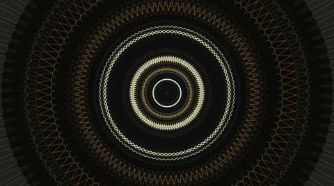 Circular waves motion graphics on black background, seamless loop. Animation Stock Illustration