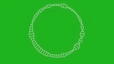 Circular waves motion graphics with green screen background Stock Footage 133174404