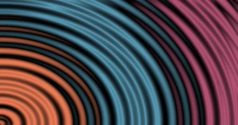 Circular waves of orange, purple and blue-gray Stock Footage 142799389