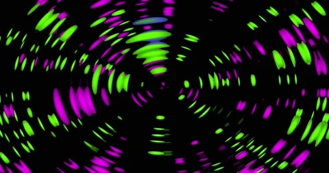 Circular waves with reflections of greens, magenta and blues Stock Footage 143239892