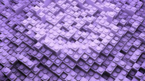 Circular waves on surface of structural cubes. Design. Cubes with dots move in Stock Illustration