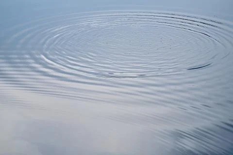 Circular waves on the water Stock Photos