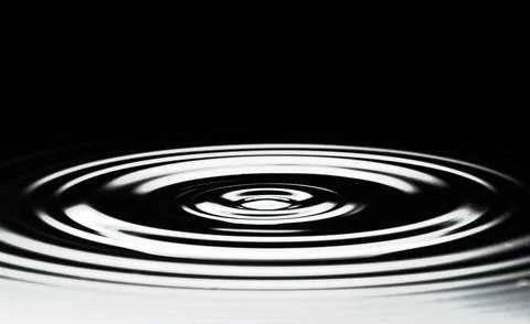 Circular waves on a water surface Stock Photos