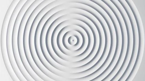 Circular waves on a white flat surface 스톡 일러스트