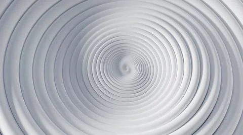 Circular waves on a white flat surface Stock Illustration