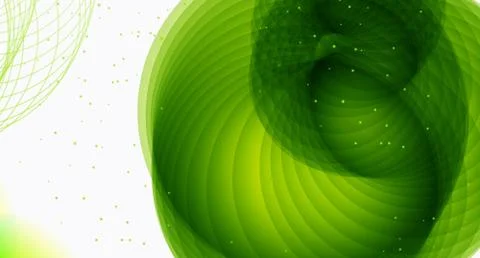 Circular waving modern abstract background with particles, computer generated Stock Illustration