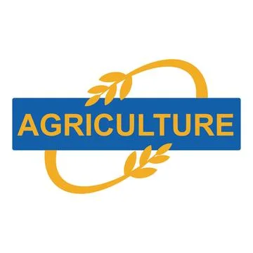 Circular wheat stems logo design Stock Illustration
