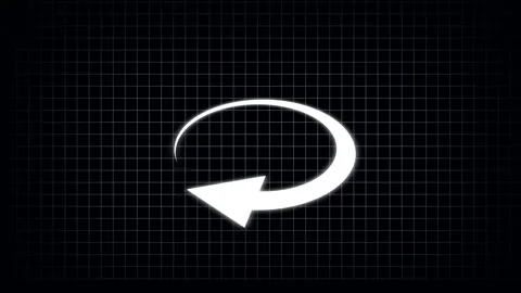Circular white arrow for refresh or reload on dark grid in hd modern interf.. Stock Footage 321451440