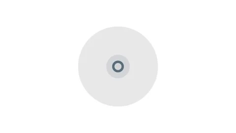 A circular white disk with a prominent black circle in the middle. 스톡 동영상 333233370
