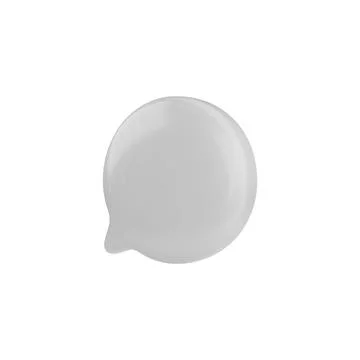 Circular white speech bubble 3D vector illustration icon 스톡 일러스트