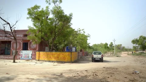 Circular Wide-Angle View of Bamaniya Community Hall Stock Footage 322988966