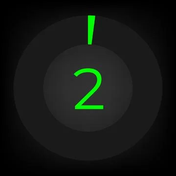 Circulate progress bar with numeric count at the 2 Stock Illustration