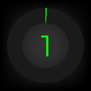 Circulate progress bar with numeric count at the 1 Stock Illustration