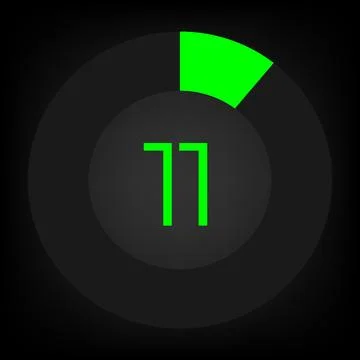 Circulate progress bar with numeric count at the 11 Stock Illustration